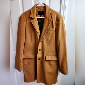 Banana Republic mens medium camel wool overcoat
